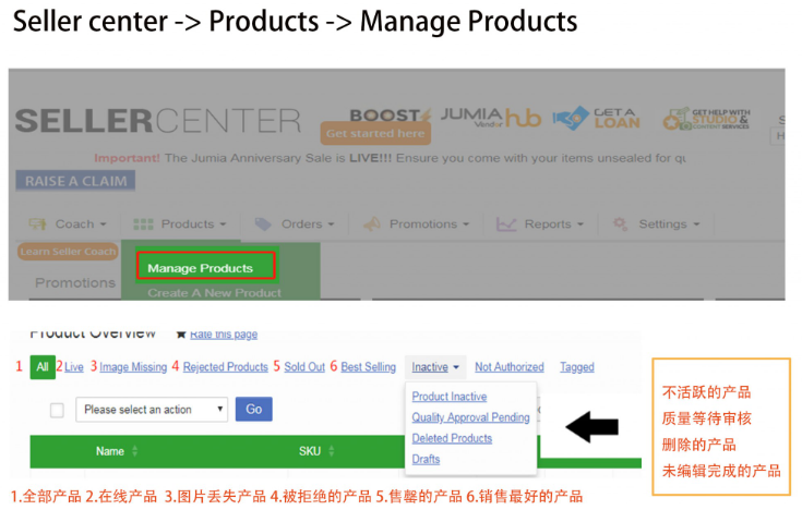Jumia賣家如何查看產品狀態？Jumia產品狀態查看方法
