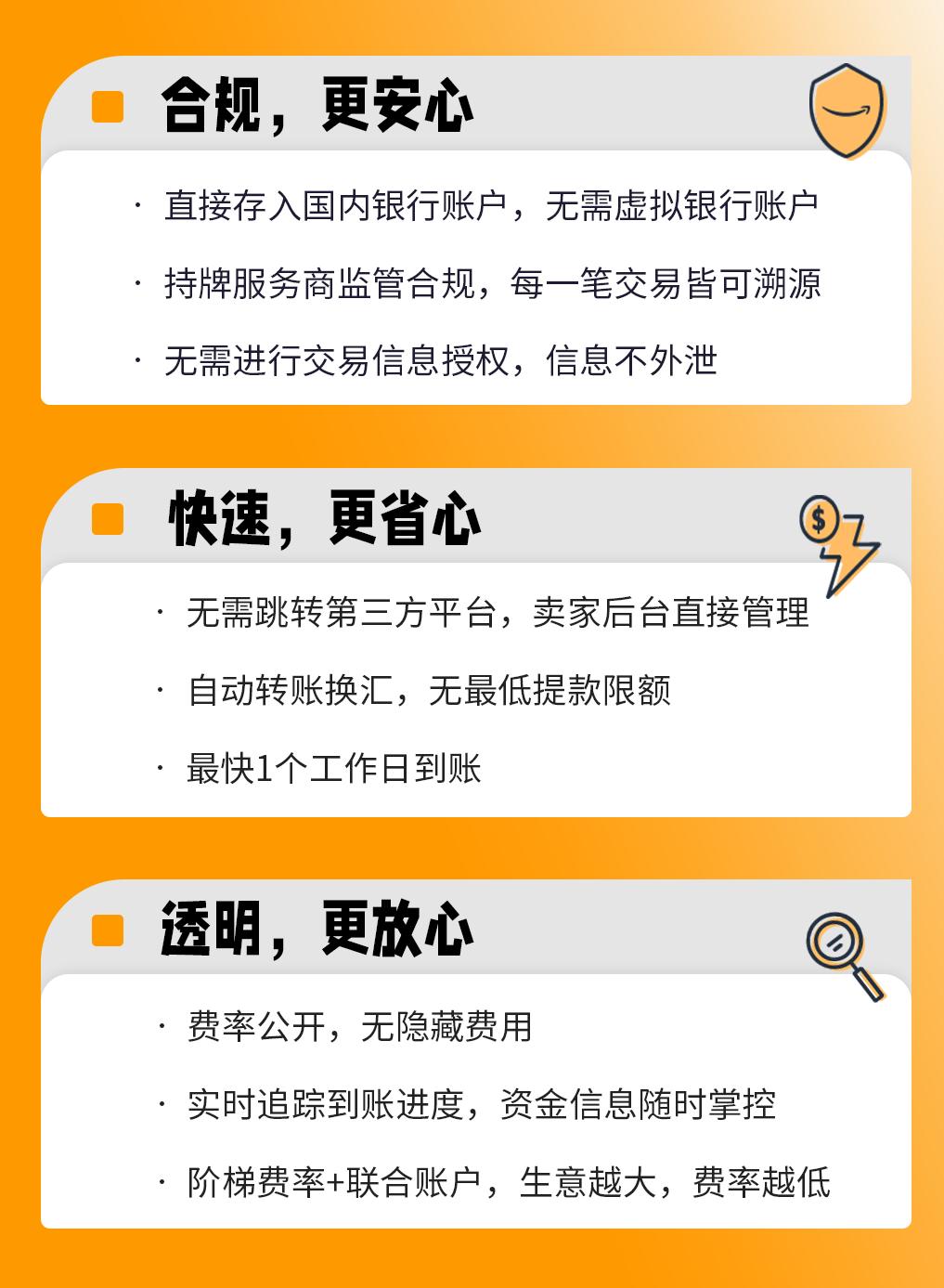 收款方式怎麼選？用亞馬遜全球收款，自動回款，筆筆優惠！