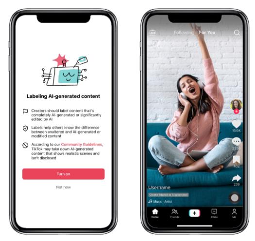 TikTok欲推人工智能內容標記功能，未標記將被下架