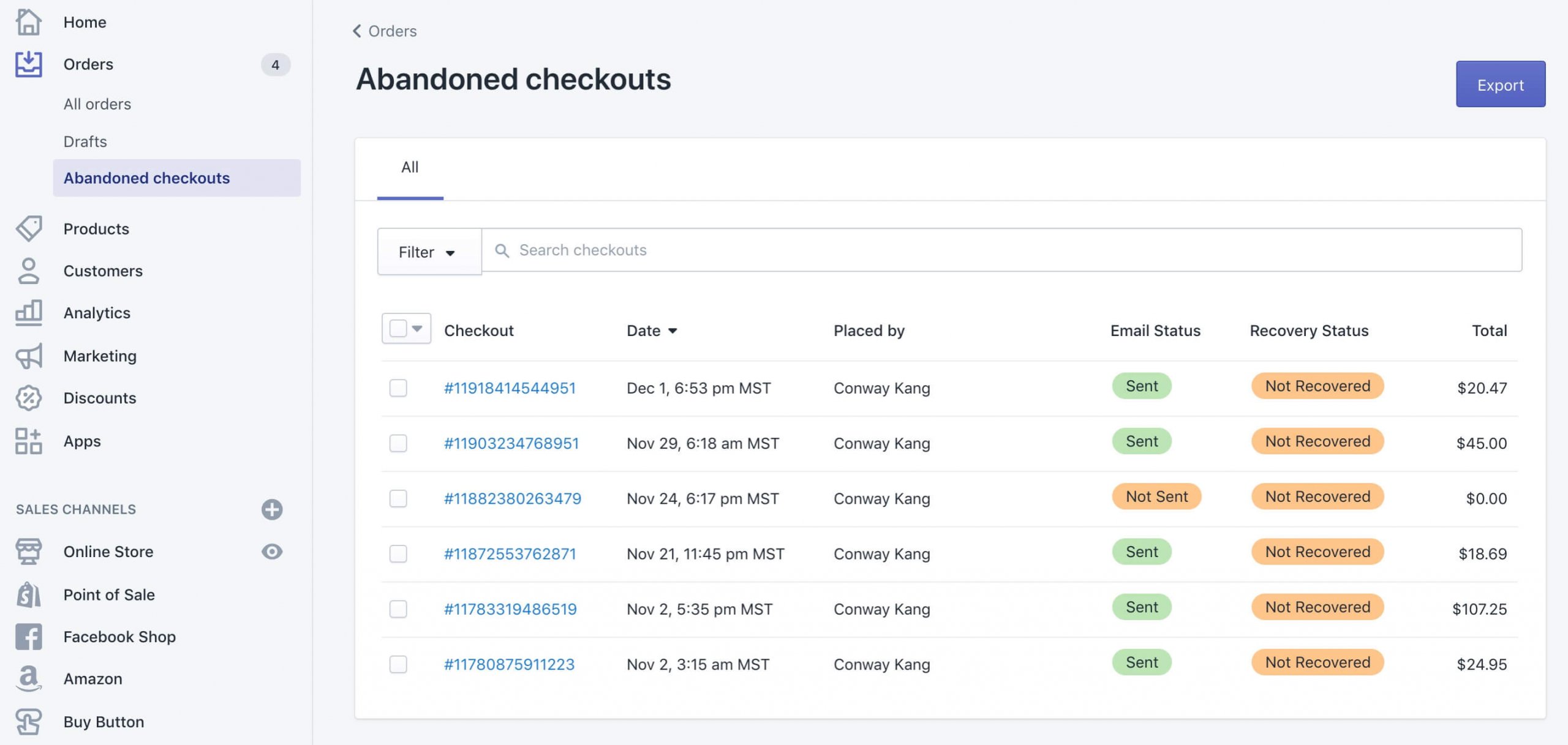 Shopify遺棄訂單挽救