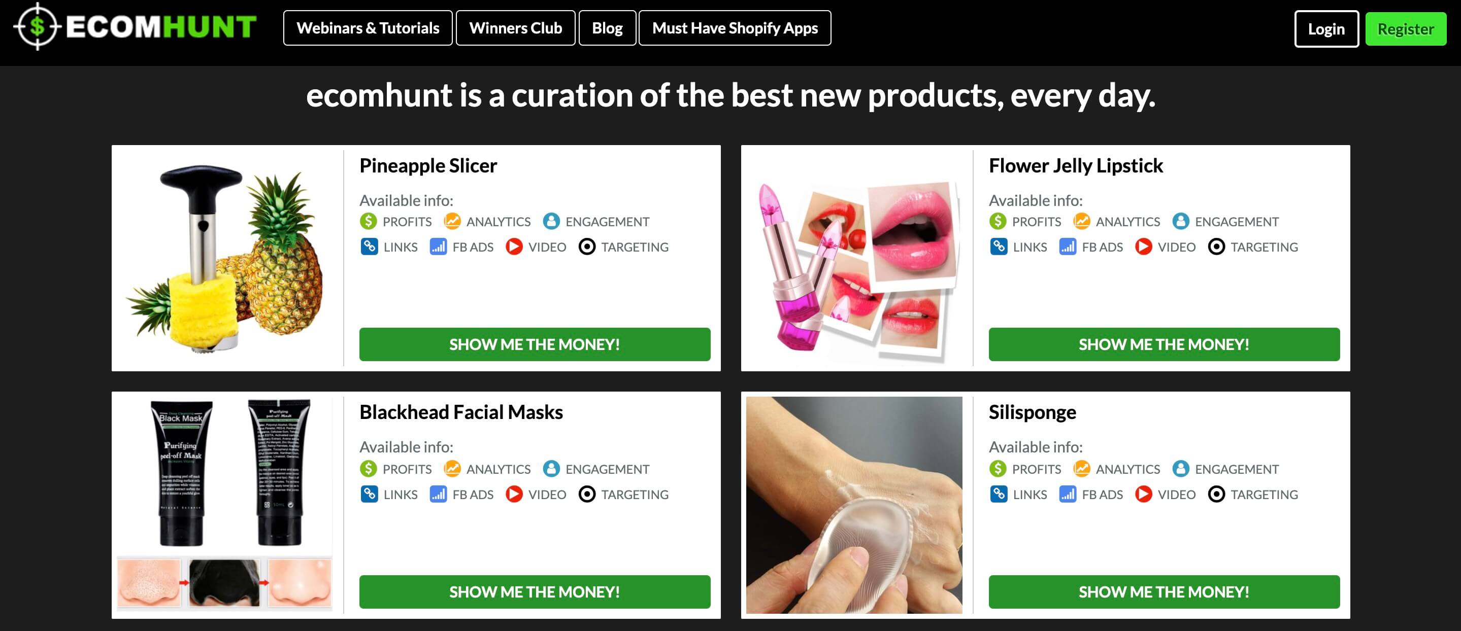 EcomHunt - Shopify獨立站爆款選品工具