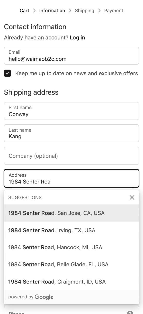 Shopify測試訂單