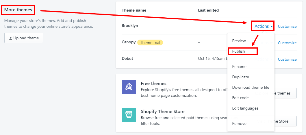 Shopify模板安裝與設置