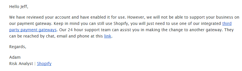 shopify被封