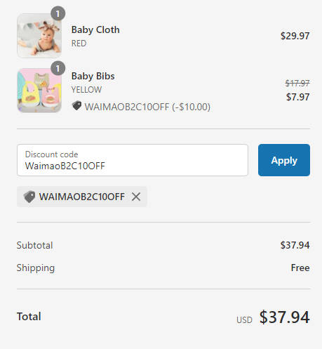 圖片[14]-Shopify 獨立站折扣碼 Discount Code 設置教程 | 歪貓跨境 | WaimaoB2C-歪貓跨境 | WaimaoB2C