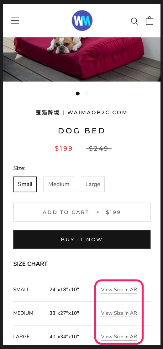 圖片[7]-Shopify Size Link通過AR讓客戶更直觀瞭解產品尺寸 | 歪貓跨境 | WaimaoB2C-歪貓跨境 | WaimaoB2C