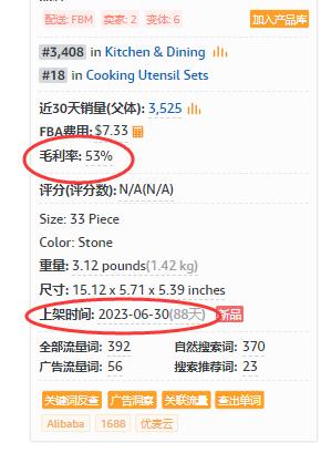 亞馬遜選品推薦（僅供參考）：硅膠出具12件套