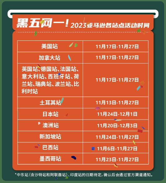 《重磅公告！》2023亞馬遜黑五網一大促時間公佈！