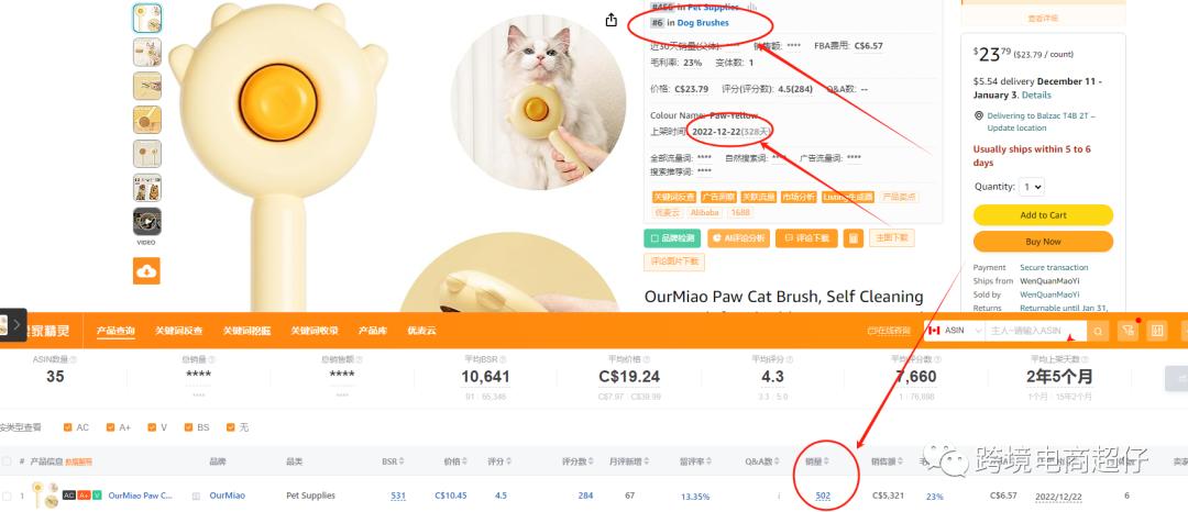 亞馬遜選品推薦（僅供參考）寵物梳