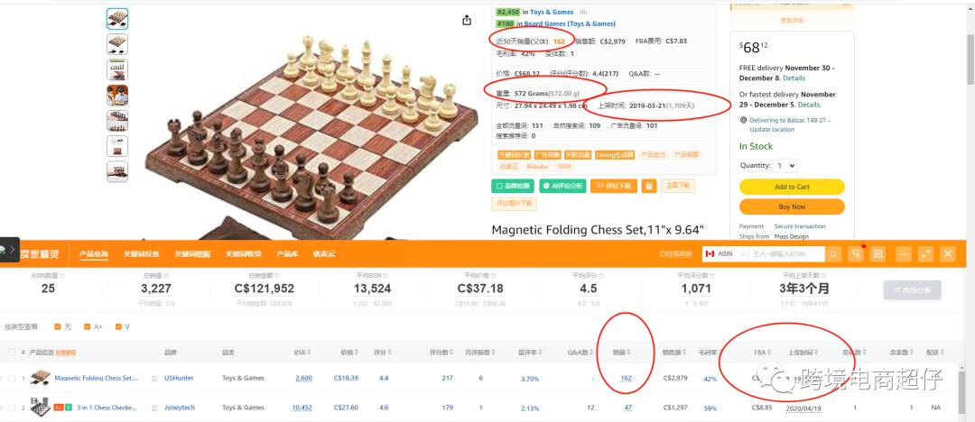 亞馬遜選品推薦（僅供參考）國際象棋