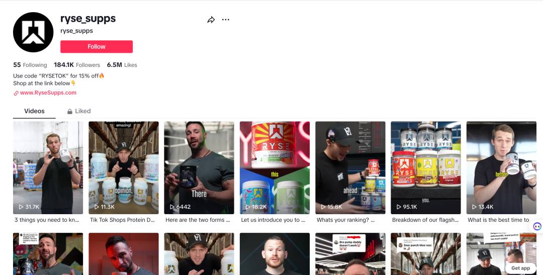 成交金額超第二名100%，rysesupps蛋白粉橫空出世，單日成交45萬美元，TikTok Shop美國店鋪周榜發佈