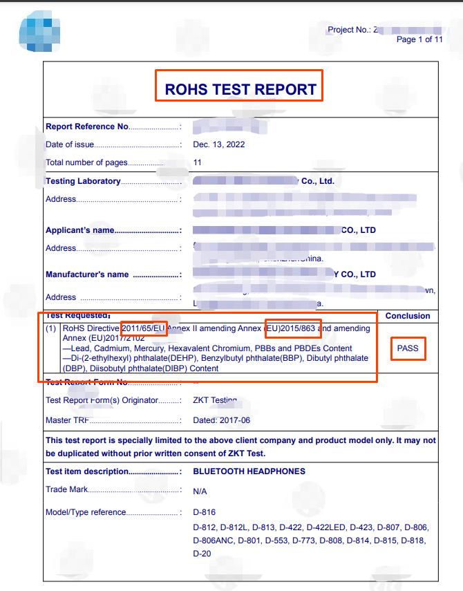 Temu平臺CE-Rohs；RSL-Report、Phthalate 、Sccp有關成分類資質上傳指引