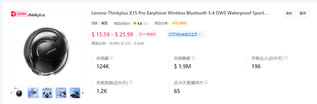 日賣1.1萬件，一週吸金近百萬！TikTok Shop美國小店(2.26-3.3)新榜