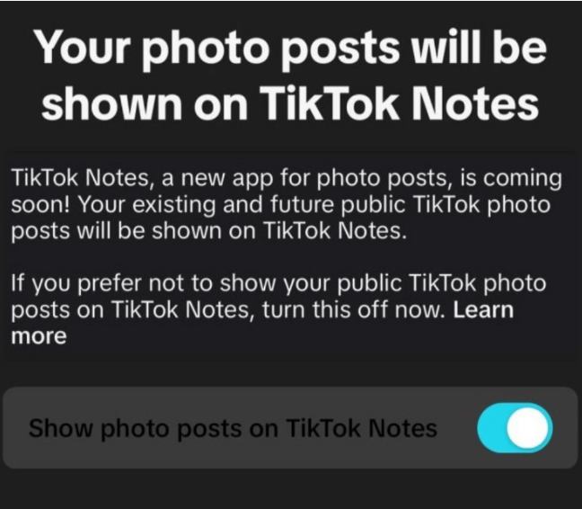 TikTok擴展社交版圖，新應用TikTok Notes挑戰圖片分享市場
