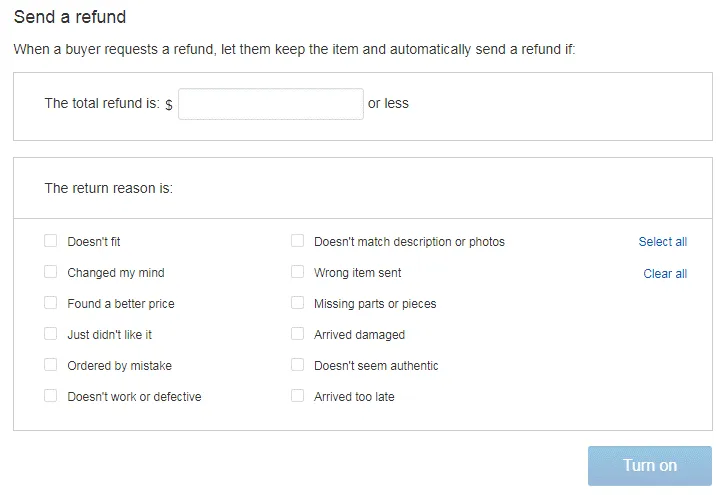 合理的設置退貨，提高旺季售後處理效率