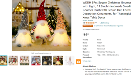 2024.11.11亞馬遜選品推薦（僅供參考）：聖誕節無臉娃娃裝飾