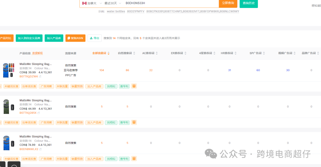 2025.05.07亞馬遜選品推薦（僅供參考）：午休睡袋